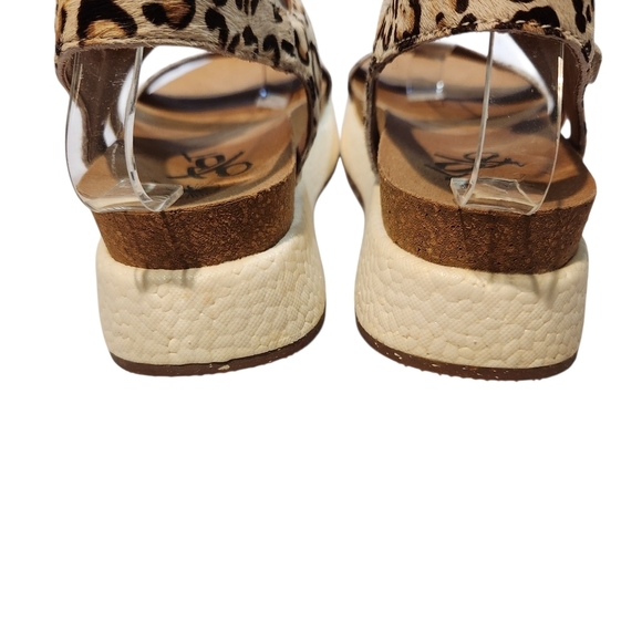 NWOB OTBT SIERRA LEOPARD PRINT CALF HAIR SANDSLS SZ 8.5 - Picture 11 of 15